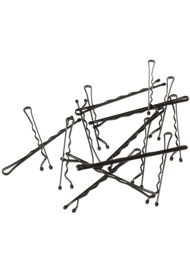 Ekstra lange klassiske hårnåle - Sølv & Sort, 6.5 cm